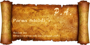Parma Adolár névjegykártya